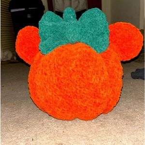 Homemade Crochet Mickey Mouse Pumpkin. In time for Halloween